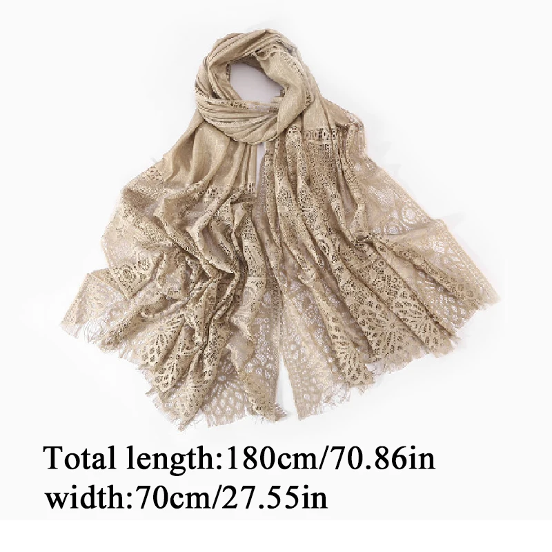1Pcs Solid Color Cotton Lace Scarf Long Scarves Women Scarf Muslim Headscarf Hijab Wrap Tassel Foulard Cover-up Shawls
1Pcs Solid Color Cotton Lace Scarf Long Scarves Women Scarf Muslim Headscarf Hijab Wrap Tassel Foulard Cover-up Shawls