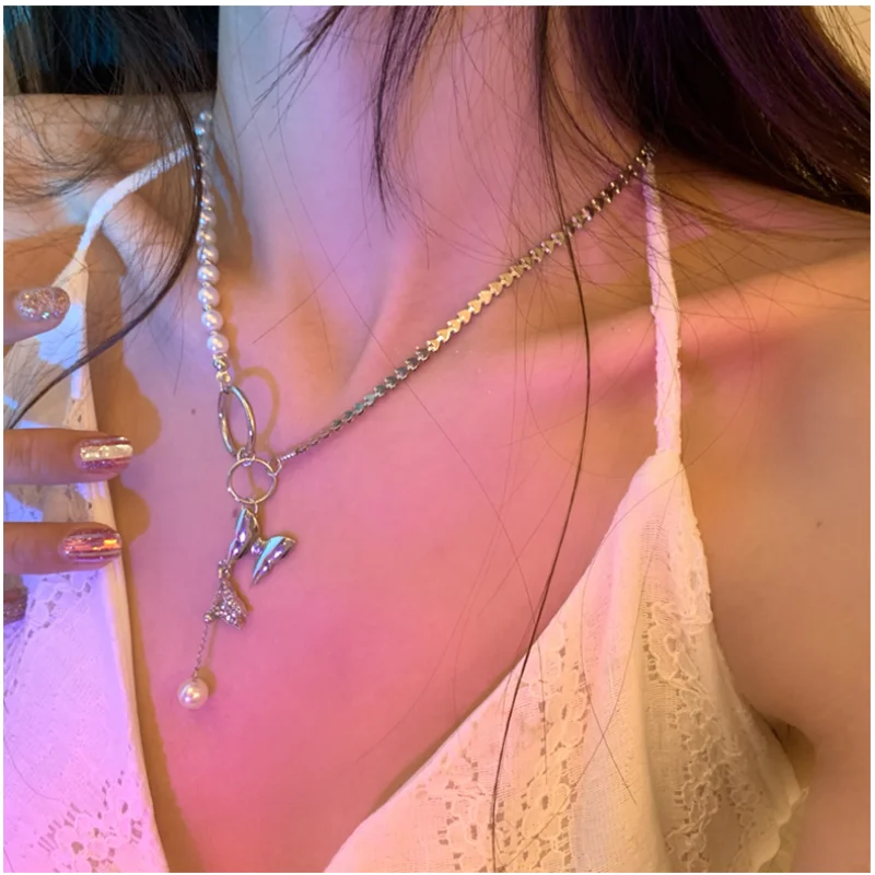 Fashion Jewelry Butterfly Pendant Necklace Hot Selling Simulated Pearls Asymmetrical Necklace For Women Party Gifts
Fashion Jewelry Butterfly Pendant Necklace Hot Selling Simulated Pearls Asymmetrical Necklace For Women Party Gifts