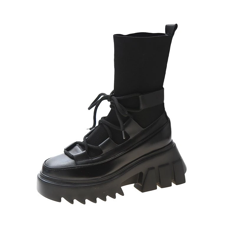 2020 Winter Woman Fashion Sock Boots New Ankle Boots Ulzzang Platform Boots Women's Round Toe Shoes Women Thick Sole Boots Black
2020 Winter Woman Fashion Sock Boots New Ankle Boots Ulzzang Platform Boots Women's Round Toe Shoes Women Thick Sole Boots Black
