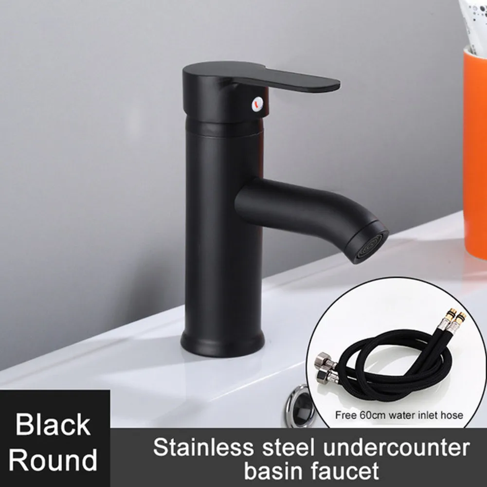 Basin Hot Cold Mixer Tap Black Stainless Steel Bath Basin Faucet Tall Bathroom Sink Faucets Round Single Hole Bathroom Basin
Basin Hot Cold Mixer Tap Black Stainless Steel Bath Basin Faucet Tall Bathroom Sink Faucets Round Single Hole Bathroom Basin