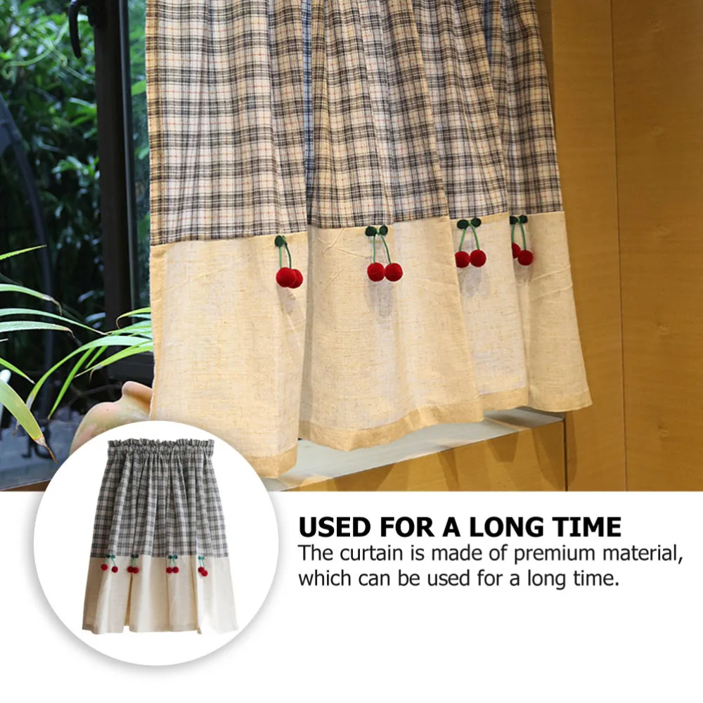 1pc Half Curtain Plaid Curtain Window Curtain American Style Plaid Curtain
1pc Half Curtain Plaid Curtain Window Curtain American Style Plaid Curtain