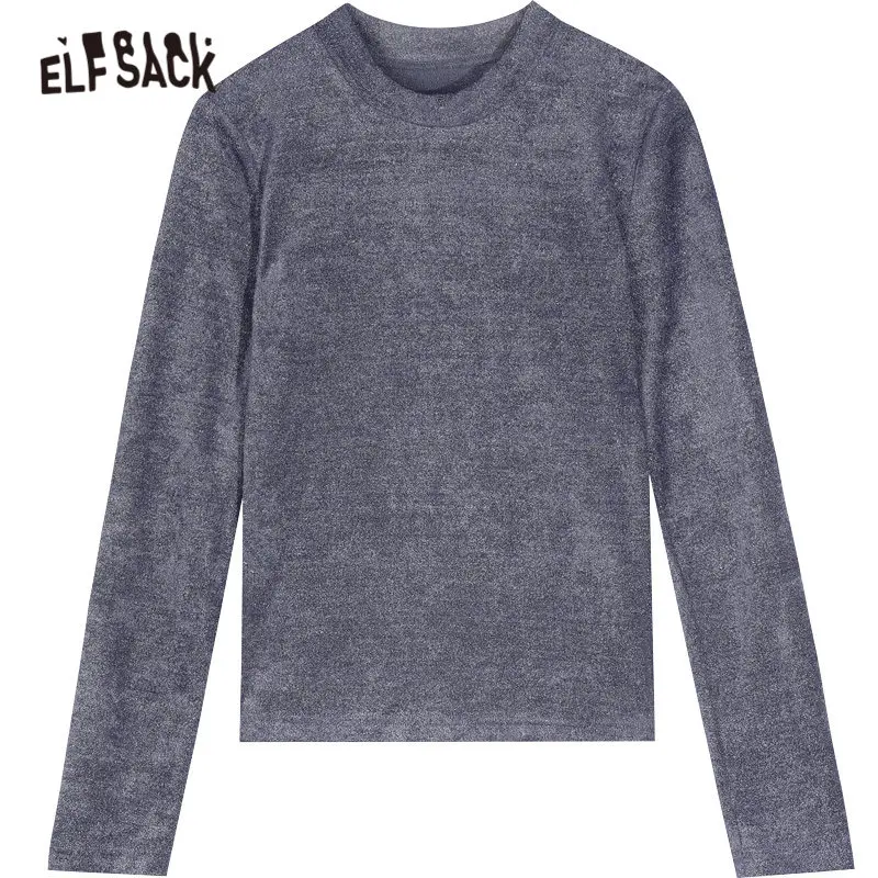 ELFSACK Blue Solid Casual Minimalist Bright T-Shirts Women,2020 Autumn ELF Brown Pure Full Sleeve Korean Ladies Basic Daily Tops
ELFSACK Blue Solid Casual Minimalist Bright T-Shirts Women,2020 Autumn ELF Brown Pure Full Sleeve Korean Ladies Basic Daily Tops