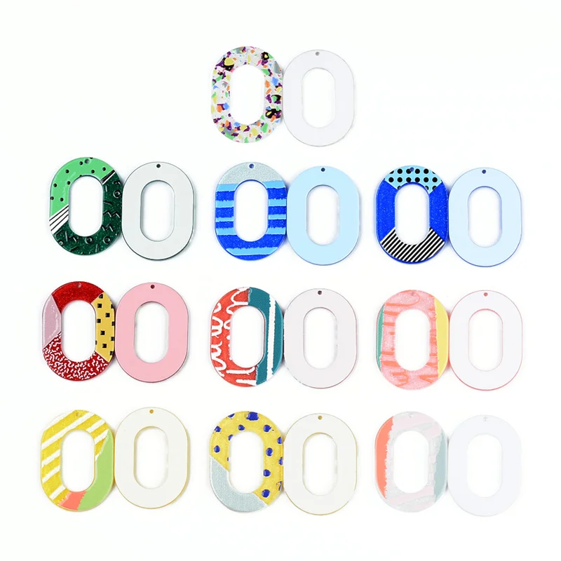 50PCS Hollow Ellipse Colorful Spot Relief Oil Painting Accessories Hand Made Earrings Connectors DIY Pendant Components Charms
50PCS Hollow Ellipse Colorful Spot Relief Oil Painting Accessories Hand Made Earrings Connectors DIY Pendant Components Charms