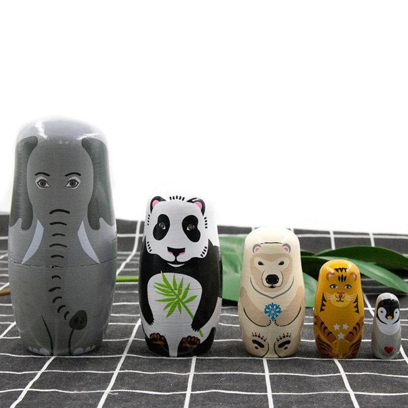 5 шт., деревянные русские гнездовые куклы ручной работы, милый пингвин, тигр, медведь, слон, Лев, Матрешка, куклы, рождественский подарок для д... 
5 шт., деревянные русские гнездовые куклы ручной работы, милый пингвин, тигр, медведь, слон, Лев, Матрешка, куклы, рождественский подарок для д...