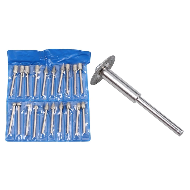 1 Pcs 16 mm Diamond Type, Rotary Disc Wheel for Dremel & 20Pcs 3mm Shank Diamond Grinding Burr Drill Bits Sets Kits
1 Pcs 16 mm Diamond Type, Rotary Disc Wheel for Dremel & 20Pcs 3mm Shank Diamond Grinding Burr Drill Bits Sets Kits
