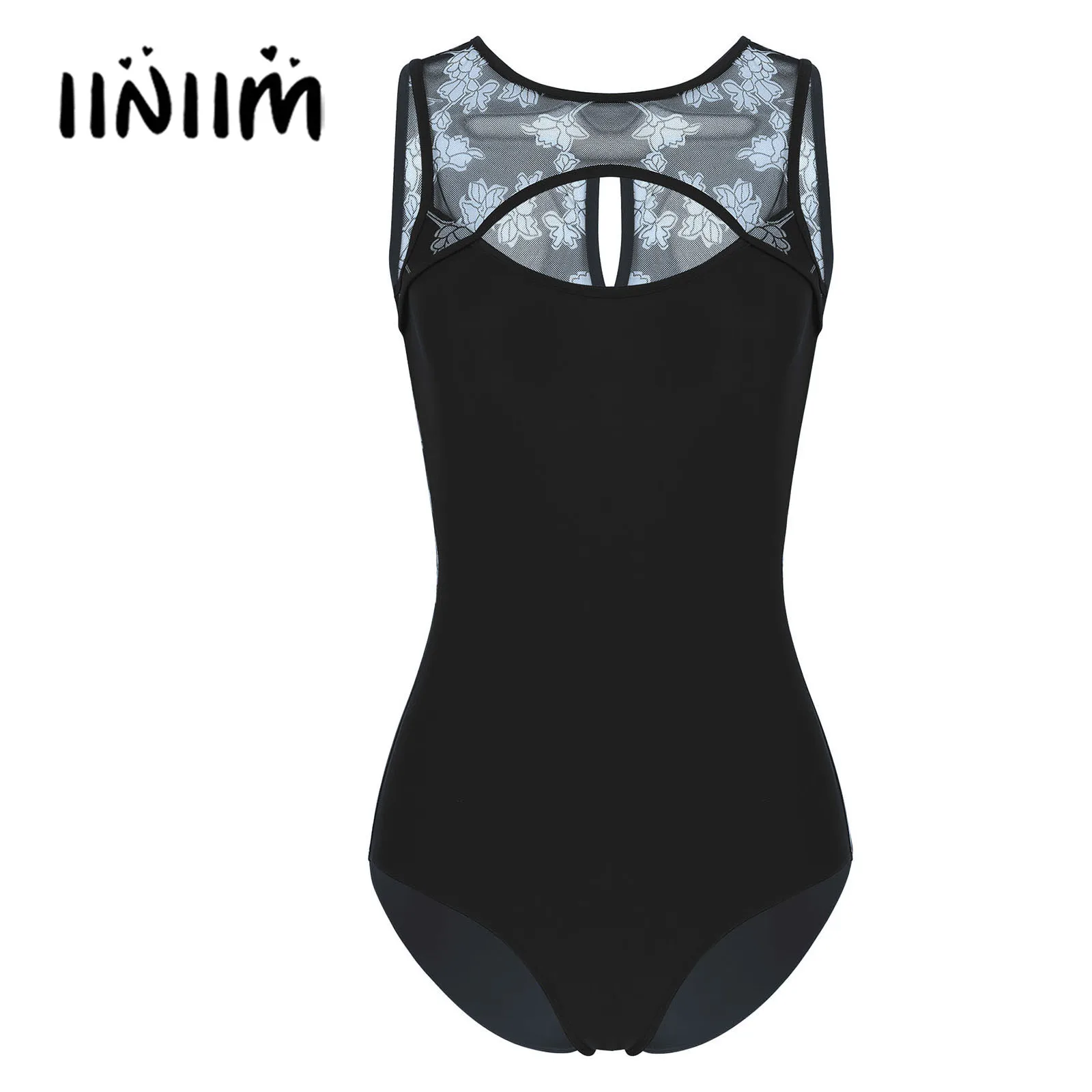 Womens Keyhole Ballet Leotards Hollow Out Back Gymnastics Training Costume Floral Print See-through Mesh Patchwork Bodysuit
Womens Keyhole Ballet Leotards Hollow Out Back Gymnastics Training Costume Floral Print See-through Mesh Patchwork Bodysuit
