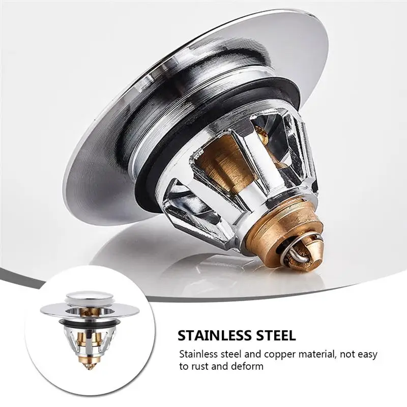 1pc Bounce Drain Strainer Drain Stopper Garbage Filter Drain Plug for Toilet Bathroom
1pc Bounce Drain Strainer Drain Stopper Garbage Filter Drain Plug for Toilet Bathroom