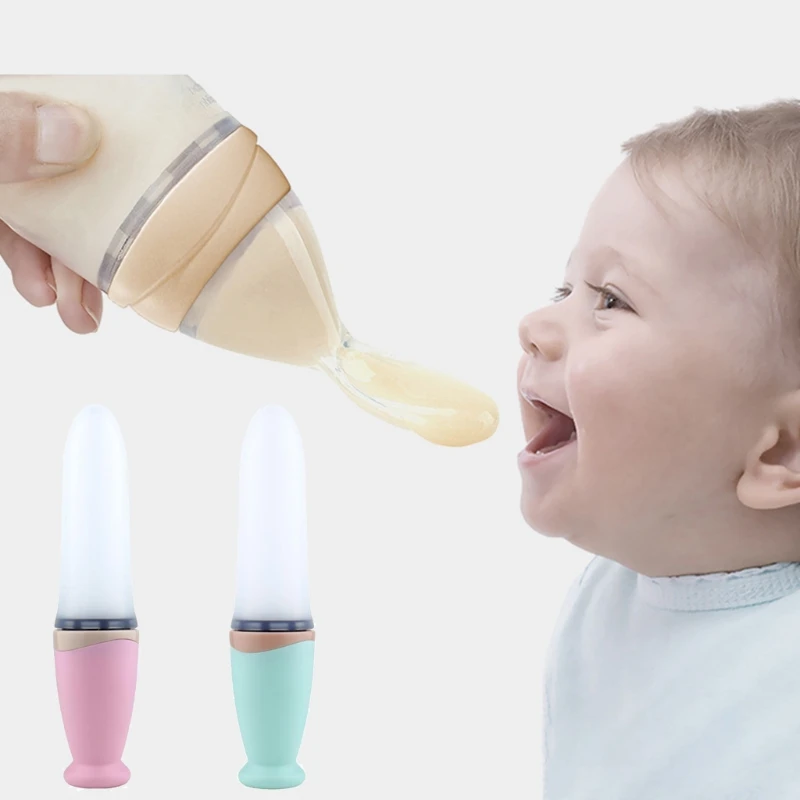 Baby Newborn Feeding Bottle Toddler Silicone Squeeze Tableware Spoon Milk Cereal Food Supplement Training Feeder
Baby Newborn Feeding Bottle Toddler Silicone Squeeze Tableware Spoon Milk Cereal Food Supplement Training Feeder