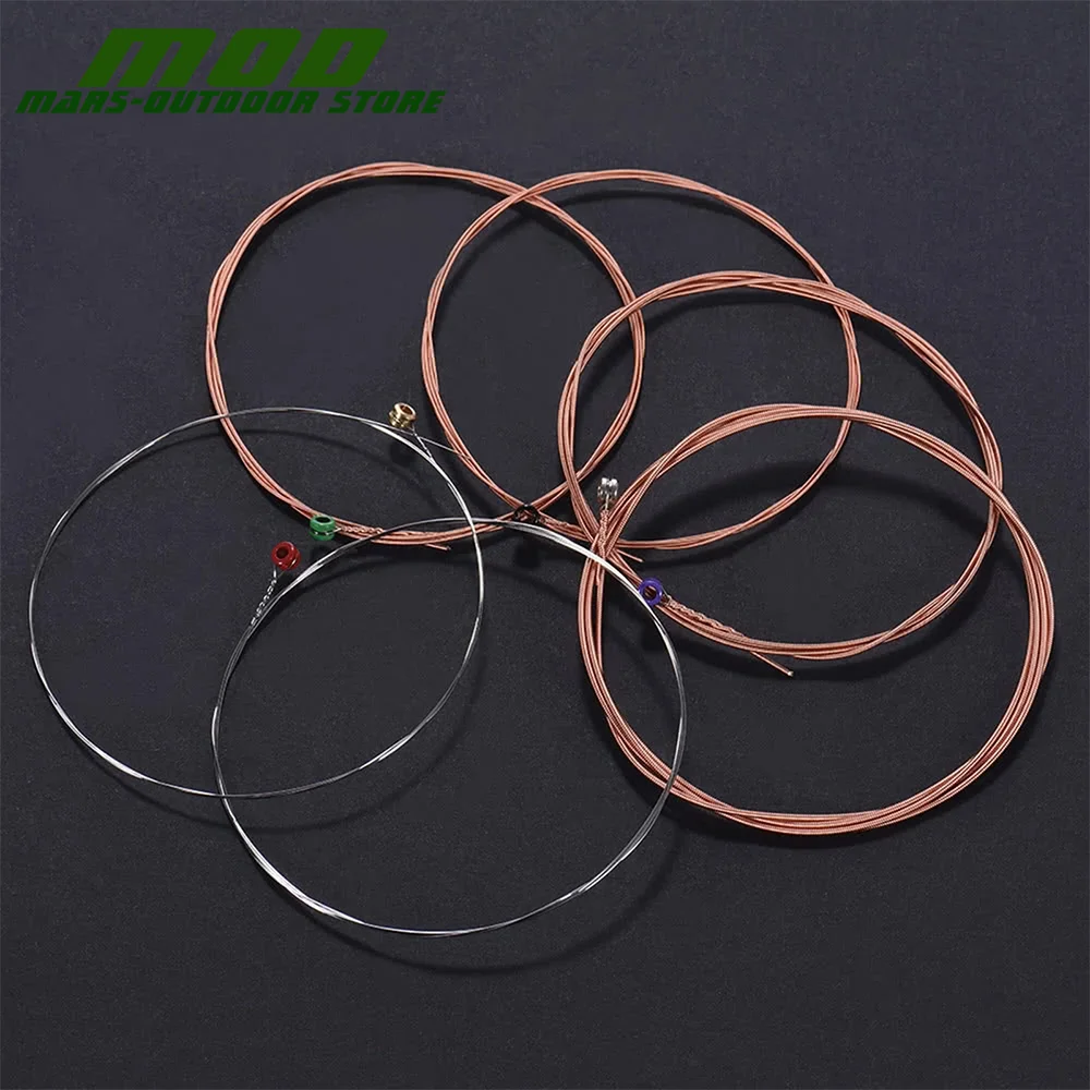 1Set Electric Acoustic Folk Guitar 1 to 6 Steel Strings Replacement High-carbon Steel Core Copper Wire Wound Guitar Accessories 
1Set Electric Acoustic Folk Guitar 1 to 6 Steel Strings Replacement High-carbon Steel Core Copper Wire Wound Guitar Accessories