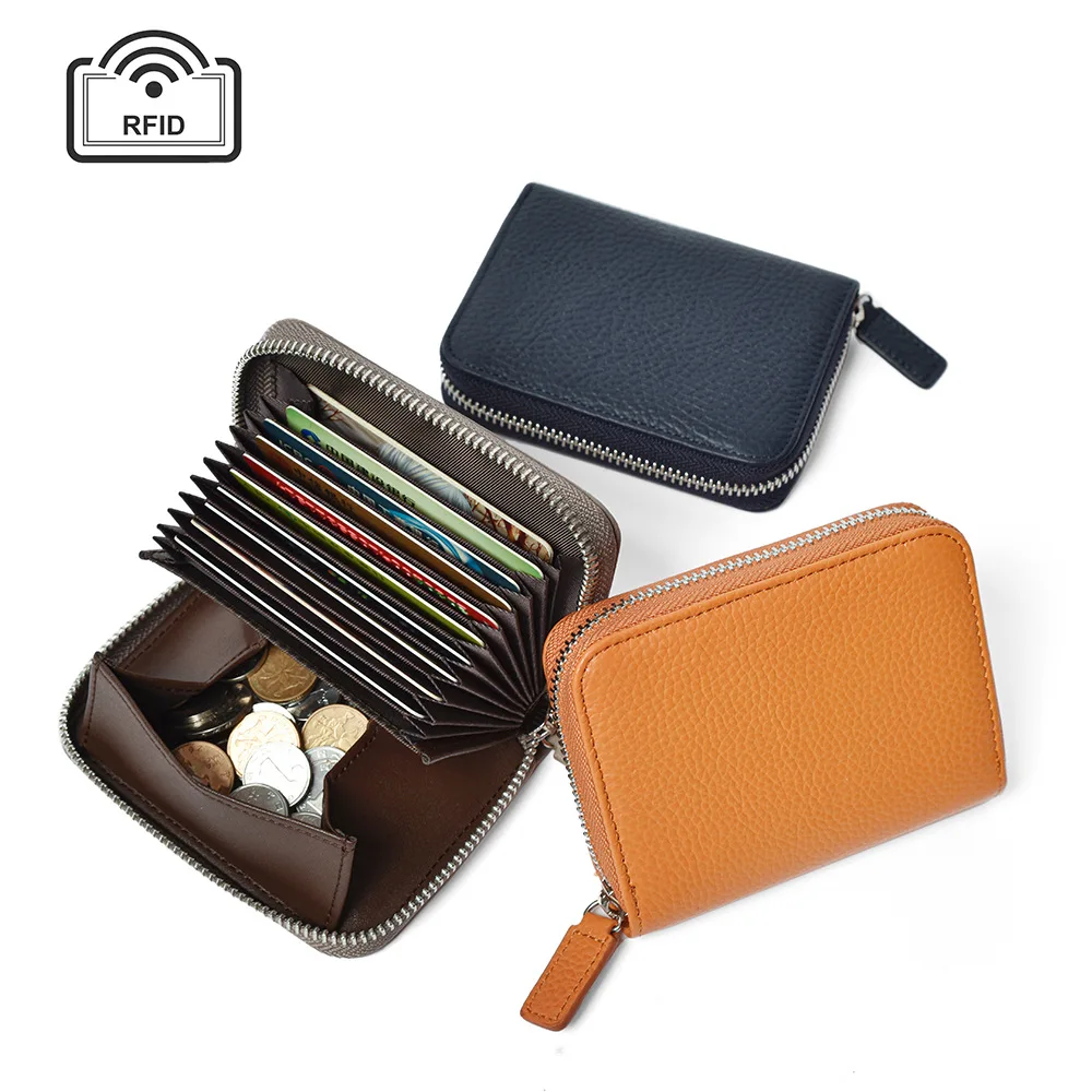 RFID Anti-Scanning Geunine Cow Leather Lady Palm Coin Purse Women Card Holder Slots Wallet Zipper Style Cowhide Cash Bag
RFID Anti-Scanning Geunine Cow Leather Lady Palm Coin Purse Women Card Holder Slots Wallet Zipper Style Cowhide Cash Bag