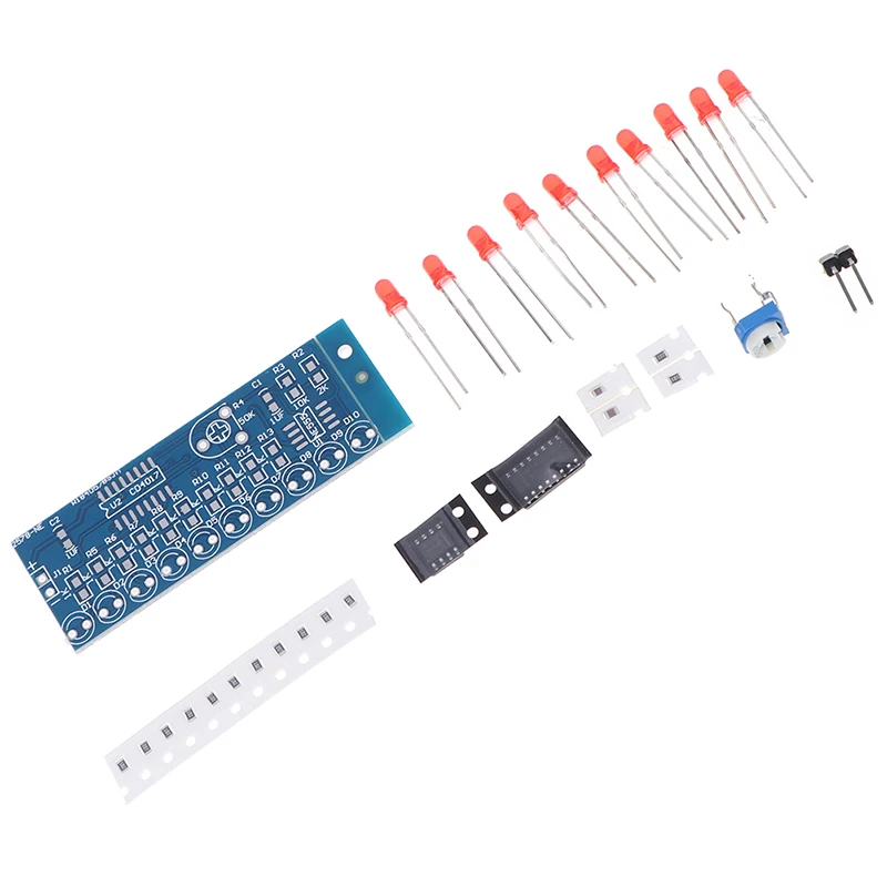 Electronic Double Color Flashing Lights Strobe NE555 + CD4017 Electronic Practice Learning Kits DIY Kit
Electronic Double Color Flashing Lights Strobe NE555 + CD4017 Electronic Practice Learning Kits DIY Kit