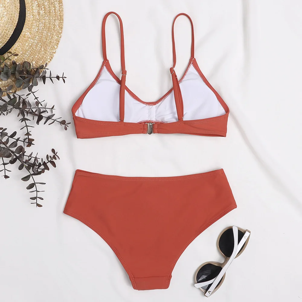 2021 Summer Sexy Bikini Set Women High Waist Solid Split Swimsuit Push Up Bandeau Thong Brazilian Biquini Swimwear
2021 Summer Sexy Bikini Set Women High Waist Solid Split Swimsuit Push Up Bandeau Thong Brazilian Biquini Swimwear