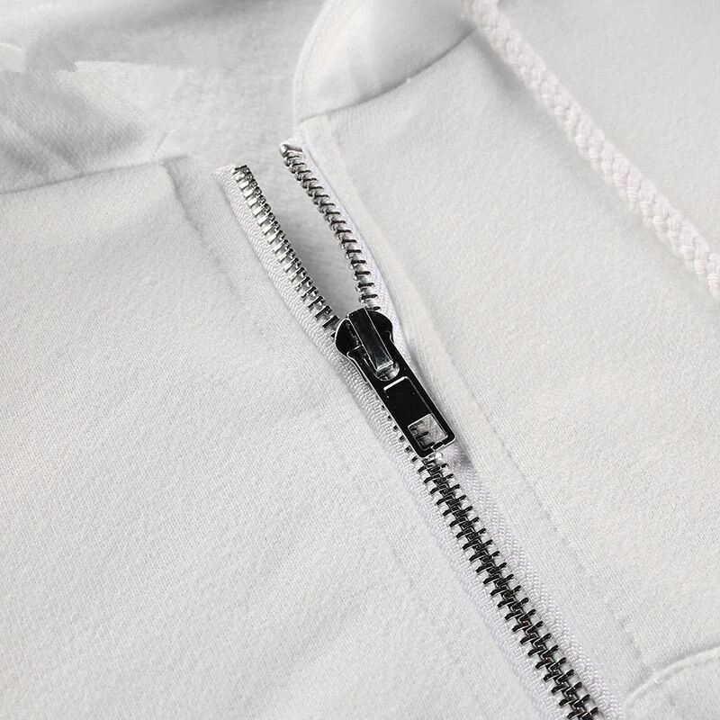 Solid Whie Long Sleeve Cotton Hoodies New Casual Ladies Fashion Sweatshirts Zipper Style Pockets Crop Hoodies Street Wear
Solid Whie Long Sleeve Cotton Hoodies New Casual Ladies Fashion Sweatshirts Zipper Style Pockets Crop Hoodies Street Wear