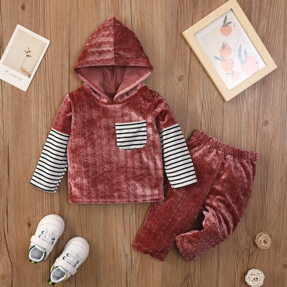 2PCS Spring Autumn Boys Girls Casual Hooded Flannel Coat Tops+Long Pants Kids Newborn Baby Pajamas With Pocket Clothes Set
2PCS Spring Autumn Boys Girls Casual Hooded Flannel Coat Tops+Long Pants Kids Newborn Baby Pajamas With Pocket Clothes Set
