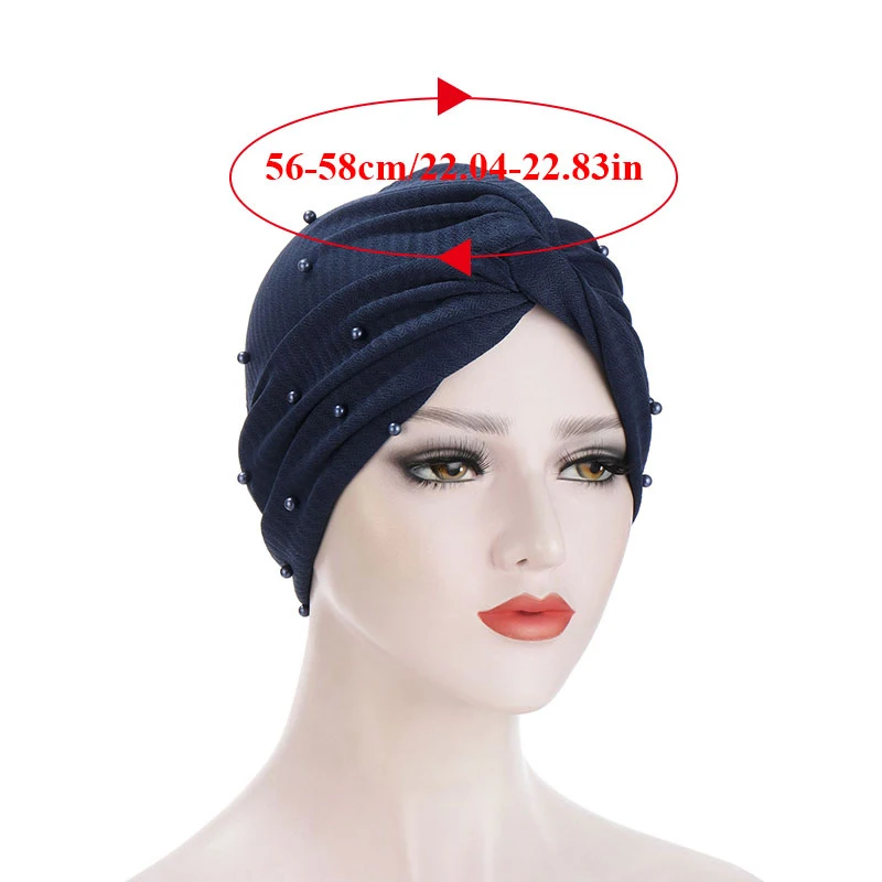 Women Beaded Solid Color Headscarf Cap Muslim Turban Fashion Banadans Four Seasons Headwrap Chemo Caps Hair Accessories
Women Beaded Solid Color Headscarf Cap Muslim Turban Fashion Banadans Four Seasons Headwrap Chemo Caps Hair Accessories