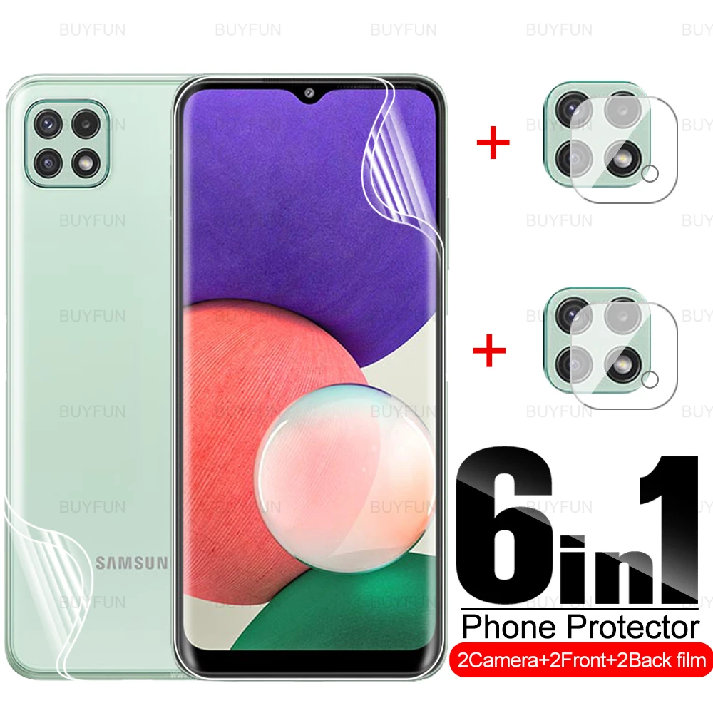Передняя и задняя Гидрогелевая пленка 6 в 1 для Samsung Galaxy A22 5G, Защита экрана для Samsung A 22 32 52 52S 72 4G, Защитная пленка для камеры
Передняя и задняя Гидрогелевая пленка 6 в 1 для Samsung Galaxy A22 5G, Защита экрана для Samsung A 22 32 52 52S 72 4G, Защитная пленка для камеры