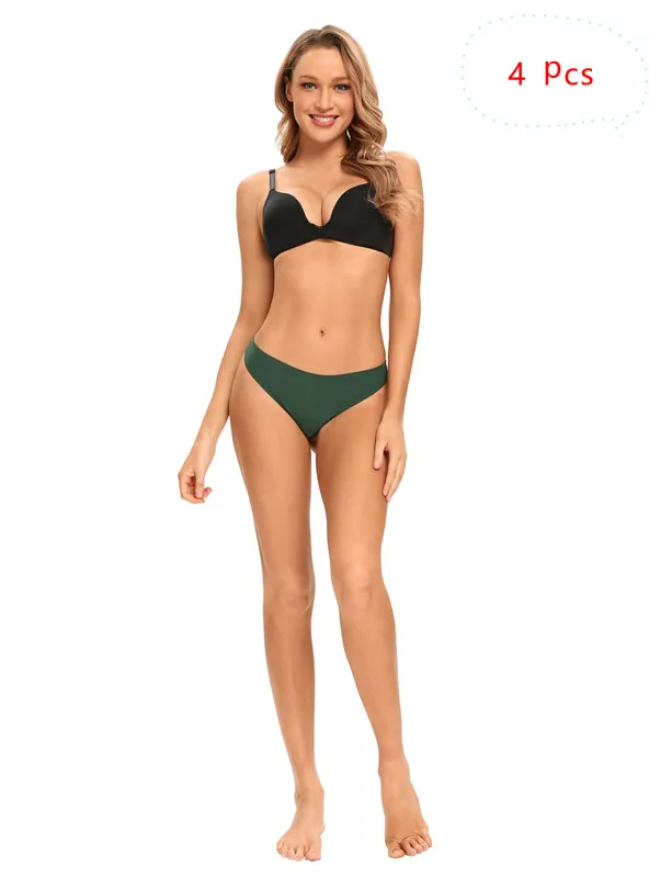 4 Pcs One-Piece Seamless Threaded Thong Women Cotton Crotch Low-Rise Sexy Women Underwear Lingerie Panties for Female G-String
4 Pcs One-Piece Seamless Threaded Thong Women Cotton Crotch Low-Rise Sexy Women Underwear Lingerie Panties for Female G-String
