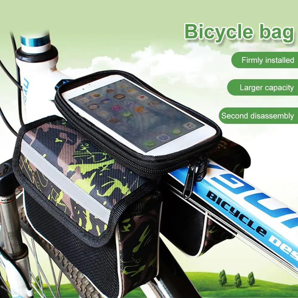 Rainproof Bicycle Bag Frame Front Top Tube Cycling Bag Reflective Phone Case Touchscreen Bag MTB Bike Accessories
Rainproof Bicycle Bag Frame Front Top Tube Cycling Bag Reflective Phone Case Touchscreen Bag MTB Bike Accessories