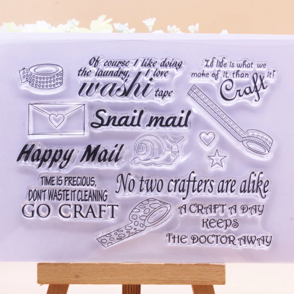 Прозрачные силиконовые штампы «I Love Crafts», «сделай сам» 
Прозрачные силиконовые штампы «I Love Crafts», «сделай сам»