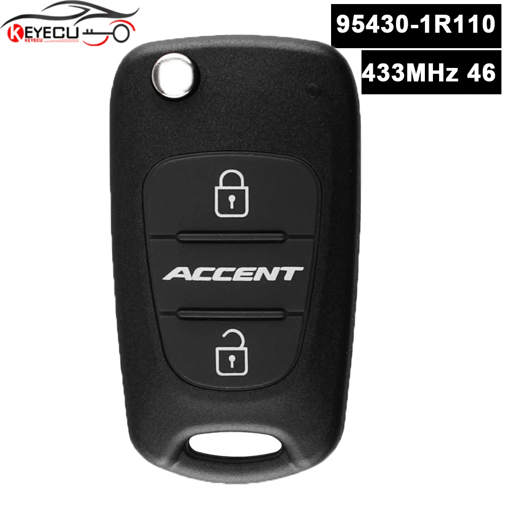 KEYECU OEM P/N: 95430-1R110 433MHz PCF7936 ID46 Flip Remote Key Fob 3 Button for Hyundai Accent Solaris 2011-2014
KEYECU OEM P/N: 95430-1R110 433MHz PCF7936 ID46 Flip Remote Key Fob 3 Button for Hyundai Accent Solaris 2011-2014