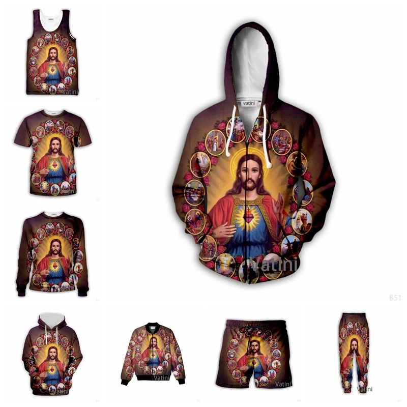 New Fashion Men Women Sacred Heart of Jesus 3D Full Print Hoodies Harajuku Zipper Pullover Sweatshirt Unisex Casual Tracksuit
New Fashion Men Women Sacred Heart of Jesus 3D Full Print Hoodies Harajuku Zipper Pullover Sweatshirt Unisex Casual Tracksuit