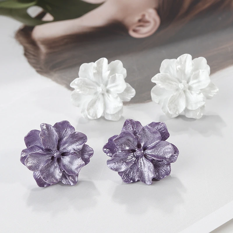 Lifefontier Cute 2 Layers Acrylic Flower Earrings Purple White Resin Floral Plant Earrings Korean Jewelry Women Kids Girls Gifts
Lifefontier Cute 2 Layers Acrylic Flower Earrings Purple White Resin Floral Plant Earrings Korean Jewelry Women Kids Girls Gifts