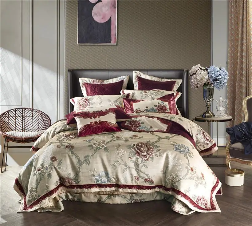 Bedding set Blossom Flowers Jacquard Embroidery Duvet Cover Set Queen King size Bed cover set Bed sheet Bedspread
Bedding set Blossom Flowers Jacquard Embroidery Duvet Cover Set Queen King size Bed cover set Bed sheet Bedspread