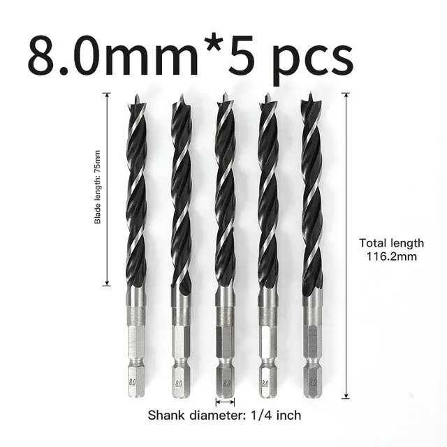 5 Pcs ThreePoint Drill Bit Woodworking Drill Bit Hexagonal Shank Electric Drill High Quality Power Tools Workshop Equipment
5 Pcs ThreePoint Drill Bit Woodworking Drill Bit Hexagonal Shank Electric Drill High Quality Power Tools Workshop Equipment