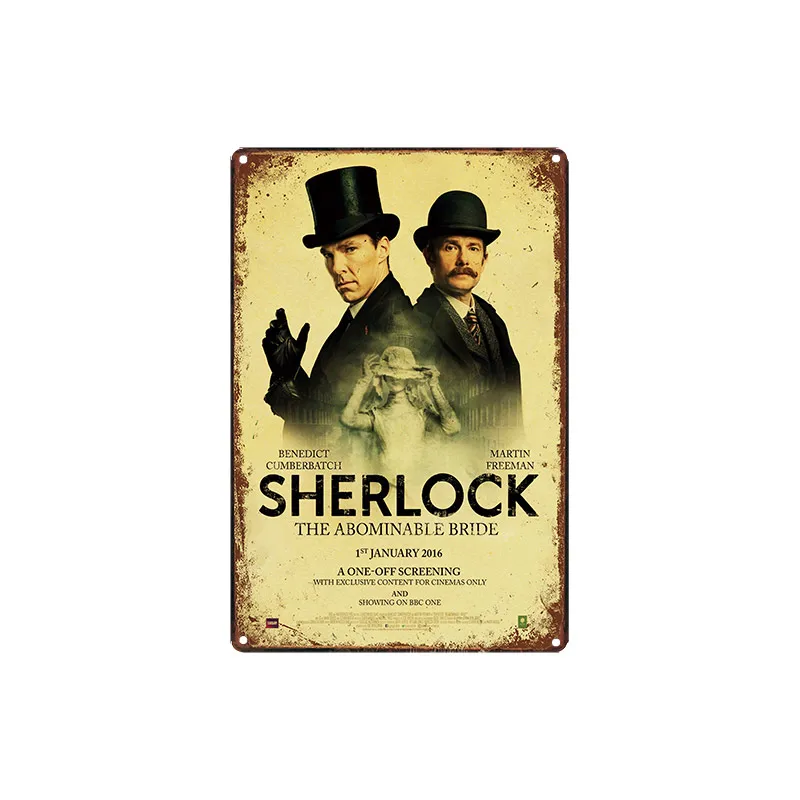 Shelock Holme Tin Signs Metal Plate Shabby Chic Wall Bar Restaurant Home Art Decor Vintage Iron Poster Cuadros LA-2220A 
Shelock Holme Tin Signs Metal Plate Shabby Chic Wall Bar Restaurant Home Art Decor Vintage Iron Poster Cuadros LA-2220A