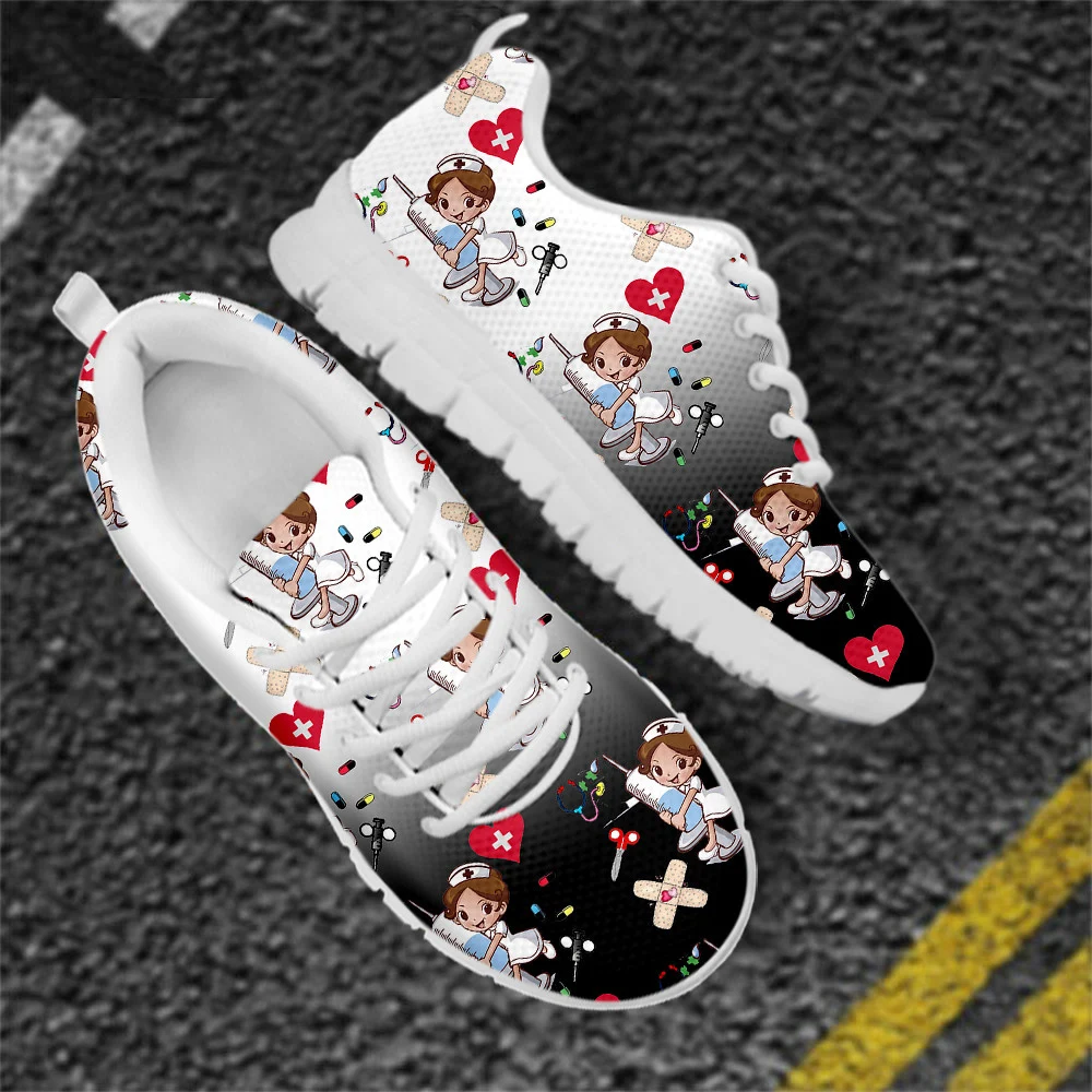 Woman Flats Nurse Shoes For Women 2021 Breathable Summer Sneakers Cartoon Nursing Print Casual Lightweight Flat Lace Up Footwear
Woman Flats Nurse Shoes For Women 2021 Breathable Summer Sneakers Cartoon Nursing Print Casual Lightweight Flat Lace Up Footwear