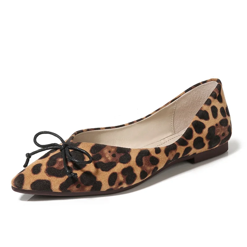Elegant Women Shoes Flats Leopard Ballet Flats Pointed Fashion Shoes Woman Ladies Shoes Butterfly-knot Shallow Plus Size 33-43
Elegant Women Shoes Flats Leopard Ballet Flats Pointed Fashion Shoes Woman Ladies Shoes Butterfly-knot Shallow Plus Size 33-43
