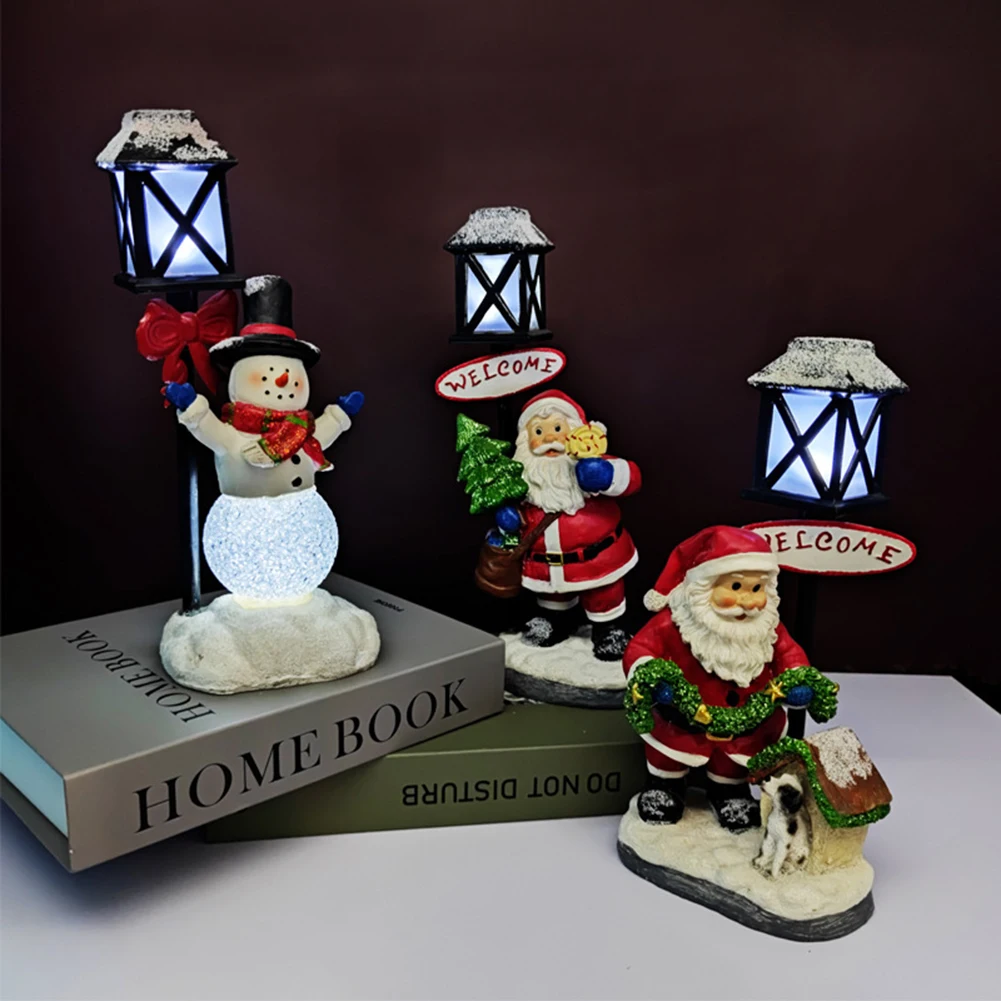 Creative Led Night Light Christmas Santa Claus Snowman Design Table Decor Light Resin Craft Children Gift Holiday Party Supplies
Creative Led Night Light Christmas Santa Claus Snowman Design Table Decor Light Resin Craft Children Gift Holiday Party Supplies