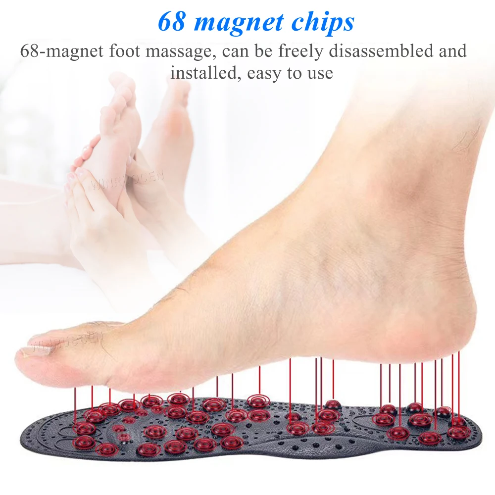 68 магнитные массажные стельки унисекс для акупрессуры ног терапевтические