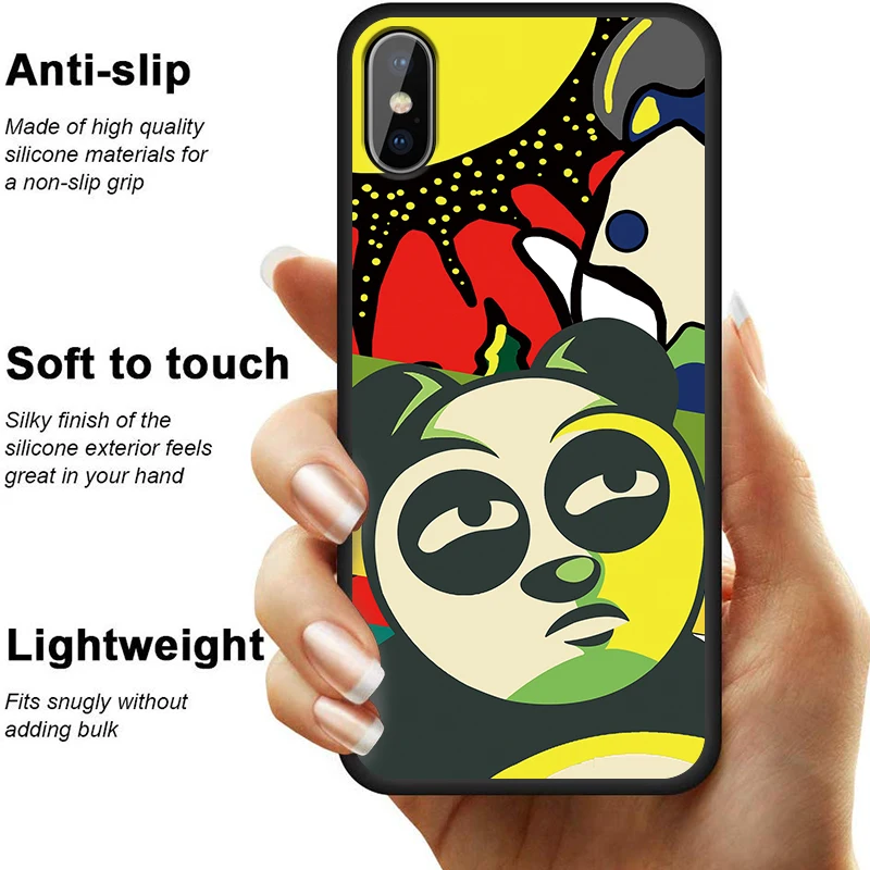 Чехол для телефона с пандой и кошкой Iphone XS Max XR X 8 7 6 6S Plus 11 Pro 5 s SE Силиконовый ТПУ
