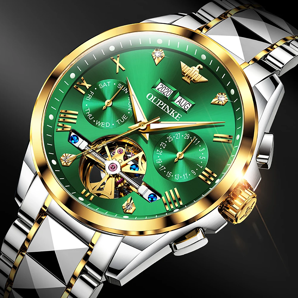 Men's Automatic Mechanical Wristwatch waterproof luxury tungsteh steel strap Hollow design casual style personality male watch
Men's Automatic Mechanical Wristwatch waterproof luxury tungsteh steel strap Hollow design casual style personality male watch