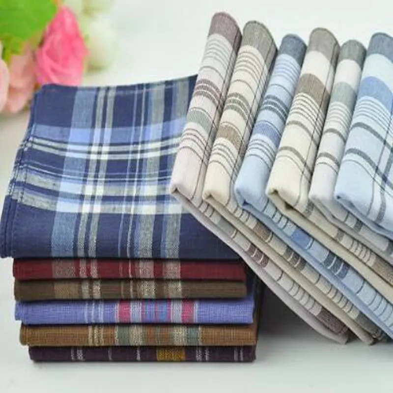 10Pcs/lot 38*38cm Soft Cotton Handkerchief Classic Check Striped Pattern Comfort Vintage Square Handy Pocket Women Men
10Pcs/lot 38*38cm Soft Cotton Handkerchief Classic Check Striped Pattern Comfort Vintage Square Handy Pocket Women Men