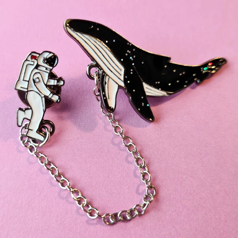 Cartoon Astronaut Whale Hard Enamel Brooch Pins Badge Collar Lapel Pins Alloy Metal Fashion Jewelry Accessories
Cartoon Astronaut Whale Hard Enamel Brooch Pins Badge Collar Lapel Pins Alloy Metal Fashion Jewelry Accessories