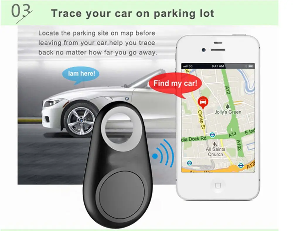1Pc Mini Smart Bluetooth 4.0 Tracer GPS Locator Tag Alarm Wallet Key Pet Dog Tracker
1Pc Mini Smart Bluetooth 4.0 Tracer GPS Locator Tag Alarm Wallet Key Pet Dog Tracker