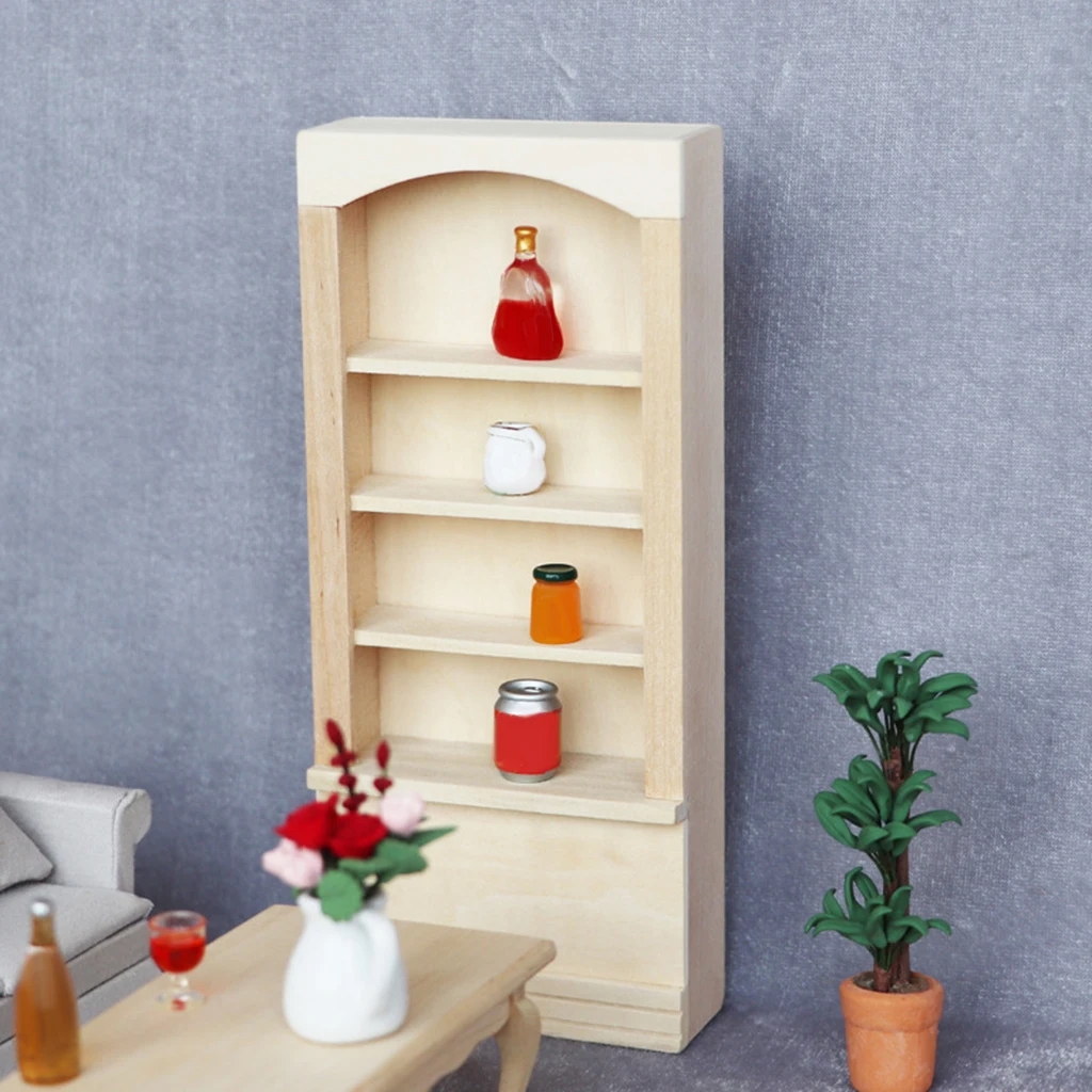 4-Layer Birch Wood Display Shelves Bookcase Cabinet for 1:12 Dollhouse Shop Home Room Furniture Life Scene Decoration DIY
4-Layer Birch Wood Display Shelves Bookcase Cabinet for 1:12 Dollhouse Shop Home Room Furniture Life Scene Decoration DIY