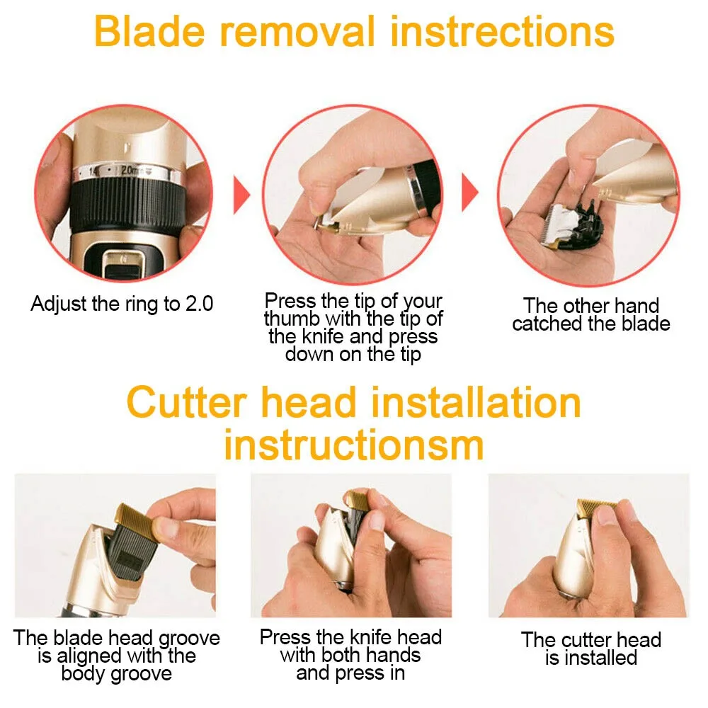 Pet Hair Clipper Dog Hair Grooming Trimmer Rechargeable Low-noise Cat Dog Hair Trimmer Electrical Clipper Remover Cutter Machine
Pet Hair Clipper Dog Hair Grooming Trimmer Rechargeable Low-noise Cat Dog Hair Trimmer Electrical Clipper Remover Cutter Machine