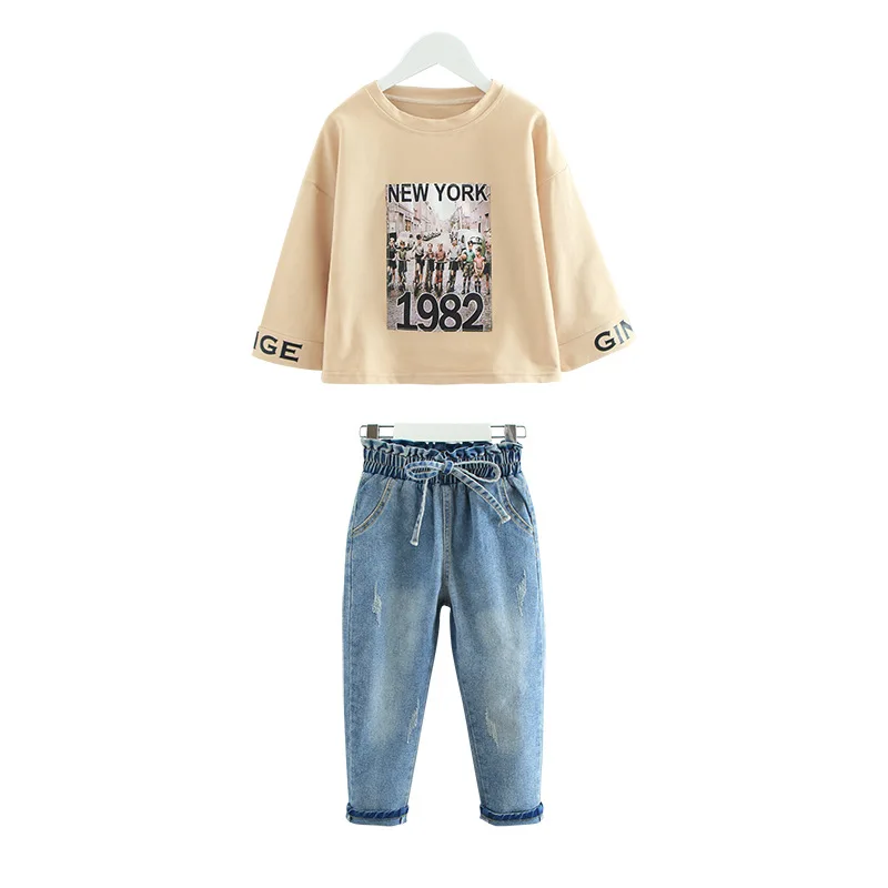 Girl Set Spring Autumn 2020 Children Clothes O-neck Print Sweatshirts + Bow Jeans Trousers Teenage Casual Outfits Baby Tracksuit
Girl Set Spring Autumn 2020 Children Clothes O-neck Print Sweatshirts + Bow Jeans Trousers Teenage Casual Outfits Baby Tracksuit