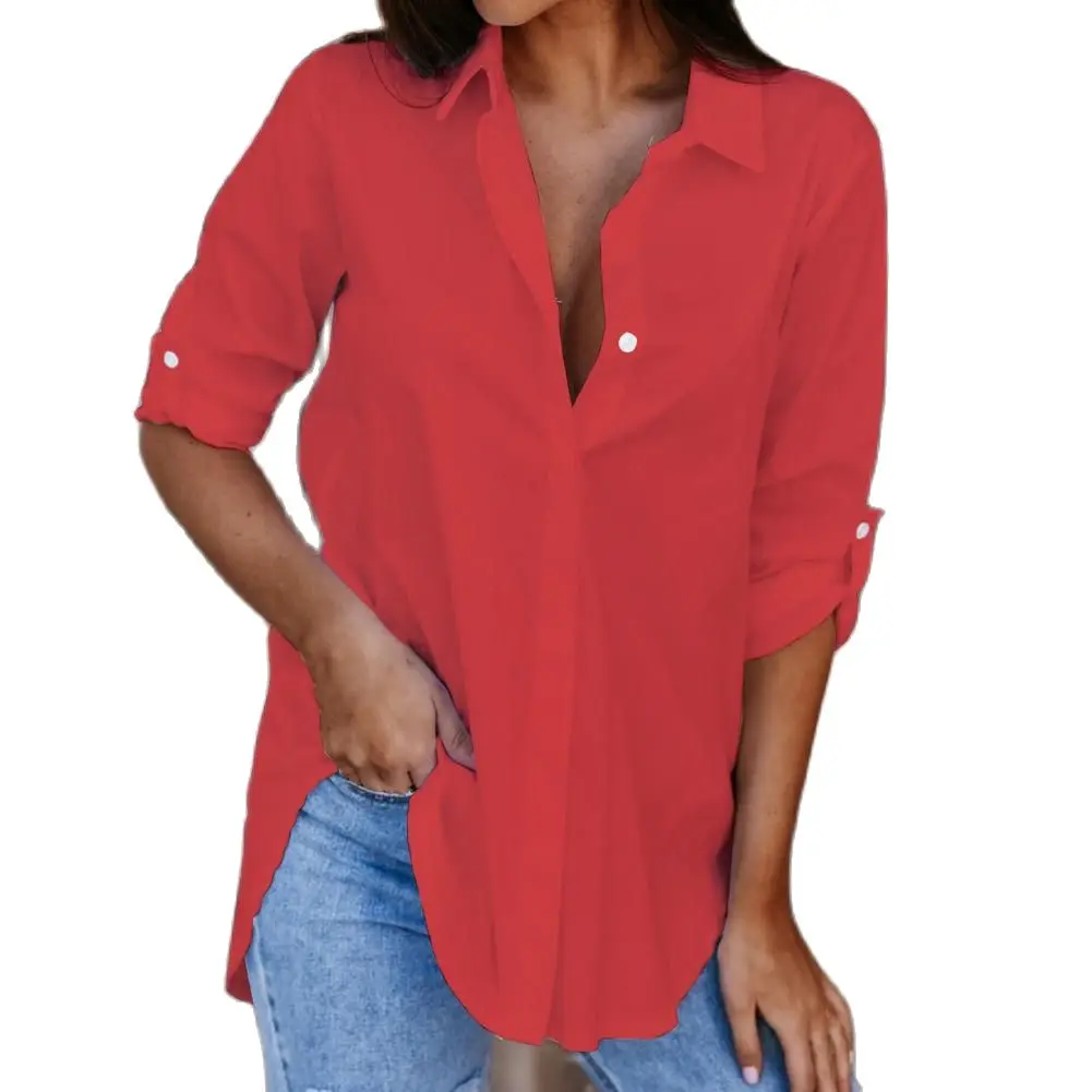 Trendy Hot apparel Women Shirt Cool Buttons Closure Casual Shirt Solid Color Loose Shirt White Female Streetwear
Trendy Hot apparel Women Shirt Cool Buttons Closure Casual Shirt Solid Color Loose Shirt White Female Streetwear
