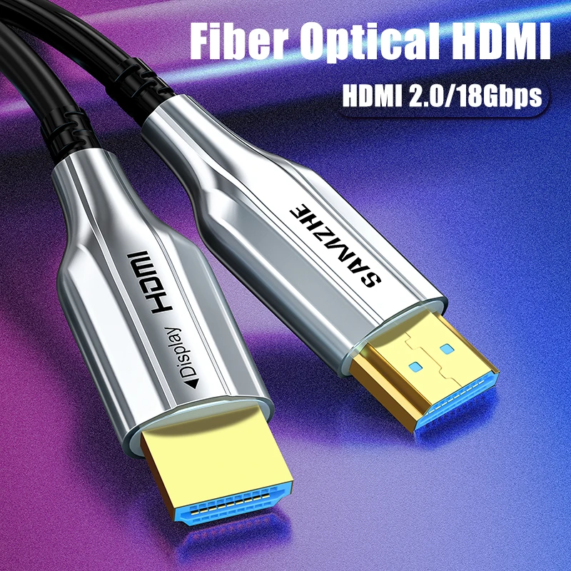 SAMZHE HDMI 2 0 60 Гц 18 Гбит/с волоконно оптический кабель Ультра высокая скорость HDR eARC