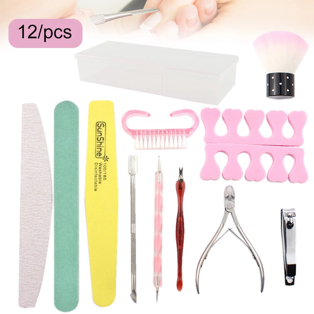 13Pcs Nail Tool Kit Nail Clippers, Cuticle Pusher, Nail File And Buffer Manicure Supplies Set With Toolbox Nail Art Accessories
13Pcs Nail Tool Kit Nail Clippers, Cuticle Pusher, Nail File And Buffer Manicure Supplies Set With Toolbox Nail Art Accessories