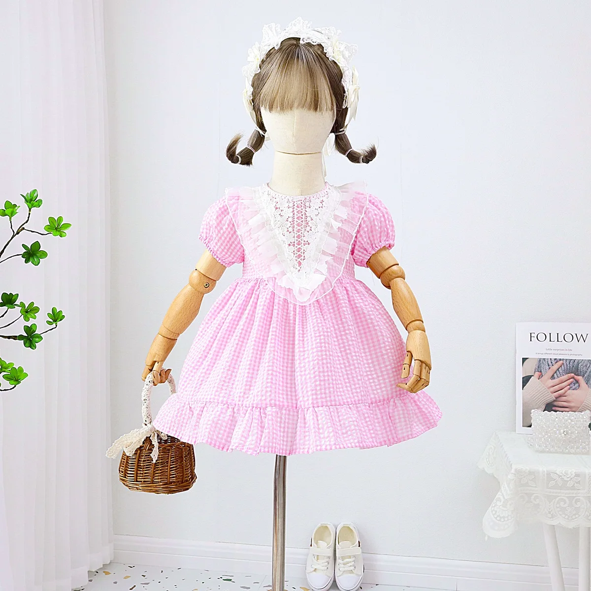 Midoo Girls Dresses Children's Clothing Lace Plaid Ruffles A-Line Cute Costume Cosplay Casual Summer Kids Lolita Dress Clothes
Midoo Girls Dresses Children's Clothing Lace Plaid Ruffles A-Line Cute Costume Cosplay Casual Summer Kids Lolita Dress Clothes