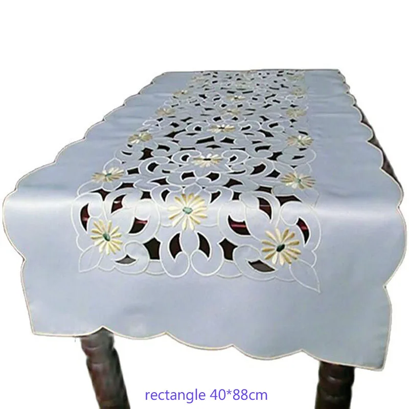 Luxury Embroidery bed table runner flag cloth cover satin Christmas rectangular tablecloth mantel Nappe party home wedding decor
Luxury Embroidery bed table runner flag cloth cover satin Christmas rectangular tablecloth mantel Nappe party home wedding decor