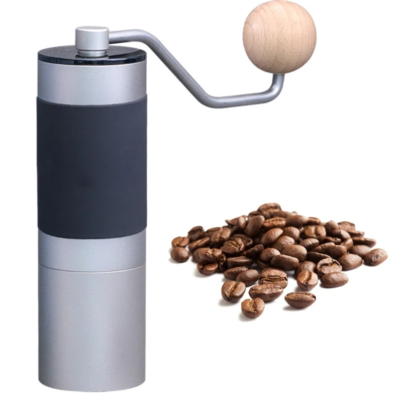 

Manual Hand Coffee Grinder Portable Aluminum Mill Faster Grinding Household Kitchen Gadget for Pour Over Espresso