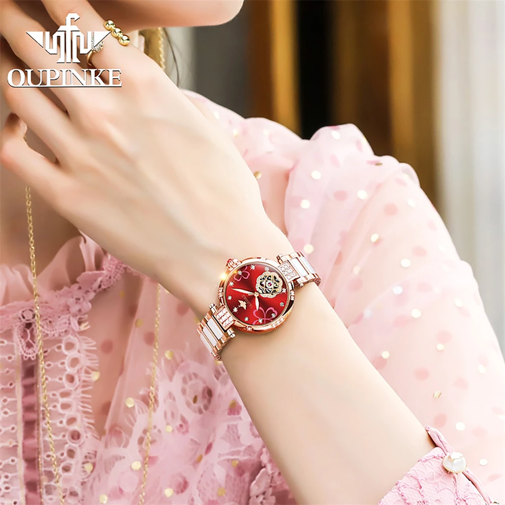 Elegant Romantic Ladies Watch Skeleton Full Automatic Mechanical Watches Luxury Brand Sapphire Clock Fashion Custom Gift Box Set
Elegant Romantic Ladies Watch Skeleton Full Automatic Mechanical Watches Luxury Brand Sapphire Clock Fashion Custom Gift Box Set