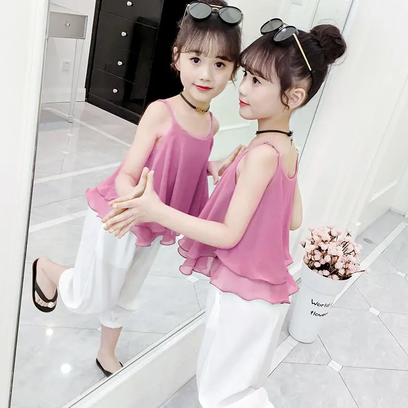 2020 Summer New Kids Girl 2PCS Set Toddler Baby Girls Clothes Summer Strap Tops & Pants Fashion Casual Clothing Outfits Suit W41
2020 Summer New Kids Girl 2PCS Set Toddler Baby Girls Clothes Summer Strap Tops & Pants Fashion Casual Clothing Outfits Suit W41