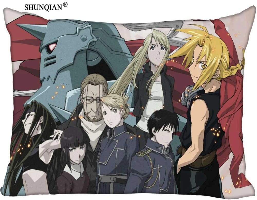 Custom Fullmetal Alchemist Anime Pillowcase Rectangle Zipper Pillow Cover 45x35cm(One Side) Printed Satin Fabric Smooth 
Custom Fullmetal Alchemist Anime Pillowcase Rectangle Zipper Pillow Cover 45x35cm(One Side) Printed Satin Fabric Smooth